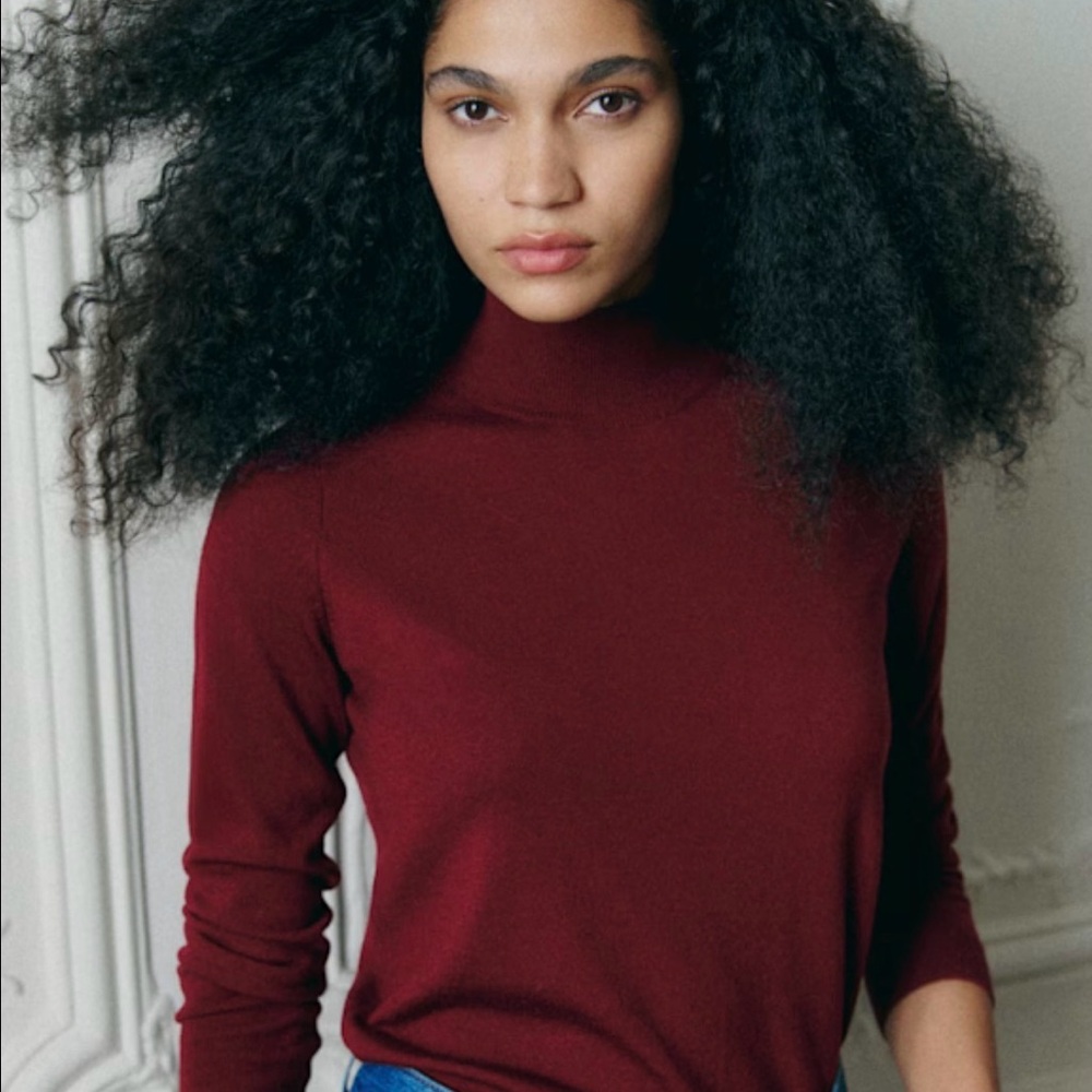 Sezane New Felix Jumper in Burgundy XL